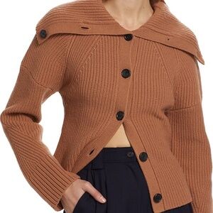 A.L.C. Suki Collared Rib-Wool Cardigan